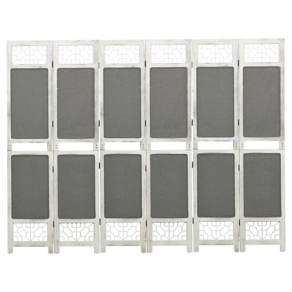 vidaXL 6-Panel Room Divider Grey 82.7x65.0" Fabric