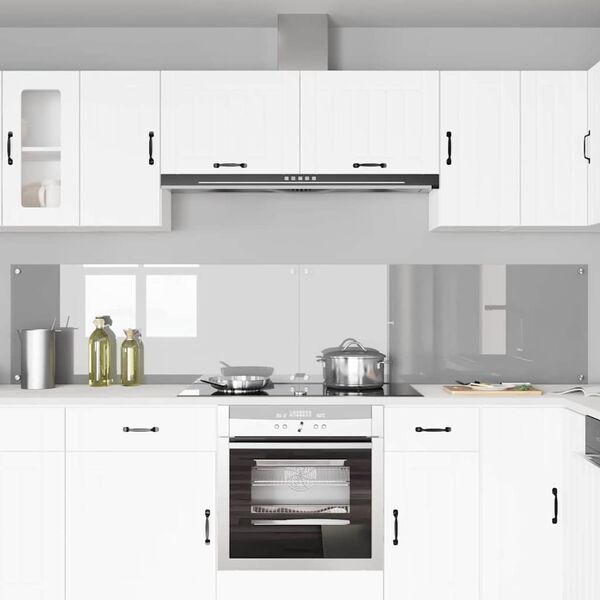 vidaXL Kitchen Backsplash 2 pcs Light Grey 47.24 x 19.69 in