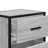 vidaXL Wall-mounted Bedside Cabinet Grey Sonoma Engineered wood, Metal