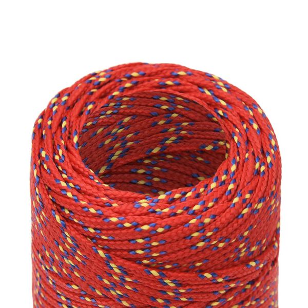 vidaXL Boat Rope Red 0.08 " 820.2 ' Polypropylene