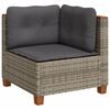 vidaXL Garden Sofa Set Grey PE rattan 5 Piece Modular Garden Sofa Set