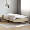 vidaXL Bed Frame Sonoma oak Engineered wood, Metal Twin Modern