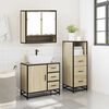 vidaXL Bathroom Furniture Set Sonoma Oak Engineered wood, metal, glass