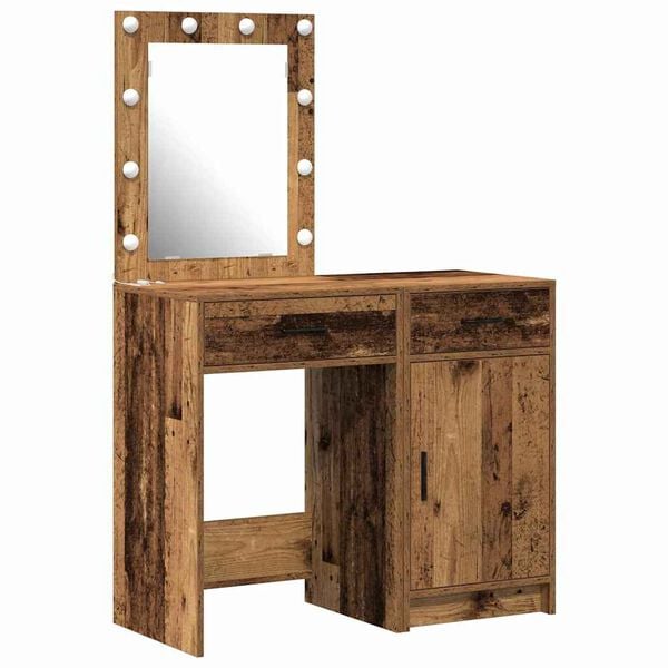 vidaXL Dressing Table 2 pcs Brown 50 x 41 x 135 cm Engineered wood