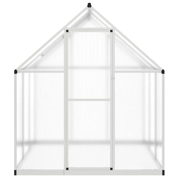 vidaXL Greenhouse Silver and clear Aluminum, Polycarbonate Medium