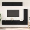vidaXL TV Cabinet Set Wall-mounted 6 pcs Black Oak Engineered Wood