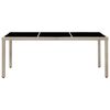 vidaXL Outdoor Dining Set Beige, Cream White