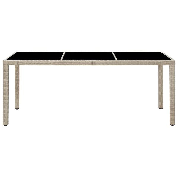 vidaXL Outdoor Dining Set Beige, Cream White