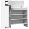 vidaXL Shoe Cabinet White 39.6"x11"x39.4" Engineered Wood