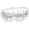 vidaXL Garden Sofa Set 7 pcs Black Aluminium
