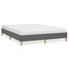 vidaXL Bed Frame Dark Grey Fabric, plywood, engineered wood Queen