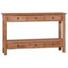 vidaXL Console Table Natural wood Solid mahogany wood Medium