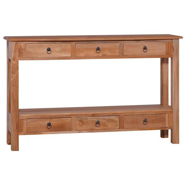 vidaXL Console Table Natural wood Solid mahogany wood Medium