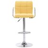 vidaXL Bar Chair Set of 2 Yellow Chrome-plated steel and fabric