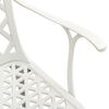 vidaXL Bistro Set White Cast Aluminum Medium Tough Bistro Set Round