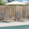 vidaXL Sun Lounger Beige Poly Rattan Single Adjustable Armrests Modern