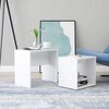 vidaXL Coffee Table High gloss white Engineered wood Small Sleek