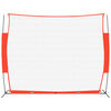 vidaXL Portable Baseball Net Red&Black 145.3x42.1x106.7" Steel&Polyester