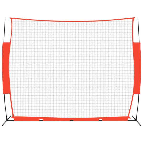 vidaXL Portable Baseball Net Red&Black 145.3x42.1x106.7" Steel&Polyester