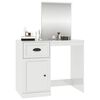 vidaXL Dressing Table High gloss white Engineered wood, acrylic Standard