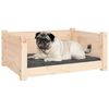 vidaXL Dog Bed Natural Wood Solid Pine Wood 25.8x19.9x11.0 in Durable