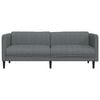 vidaXL Sofa Dark Grey 100% Polyester Fabric, Plywood, Solid Wood, Foam