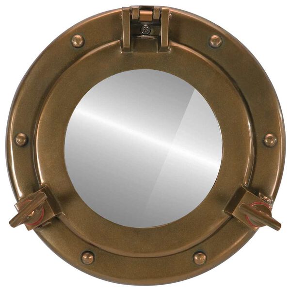 vidaXL Porthole Mirror Wall Hanging Ø9.1" Aluminum and Glass