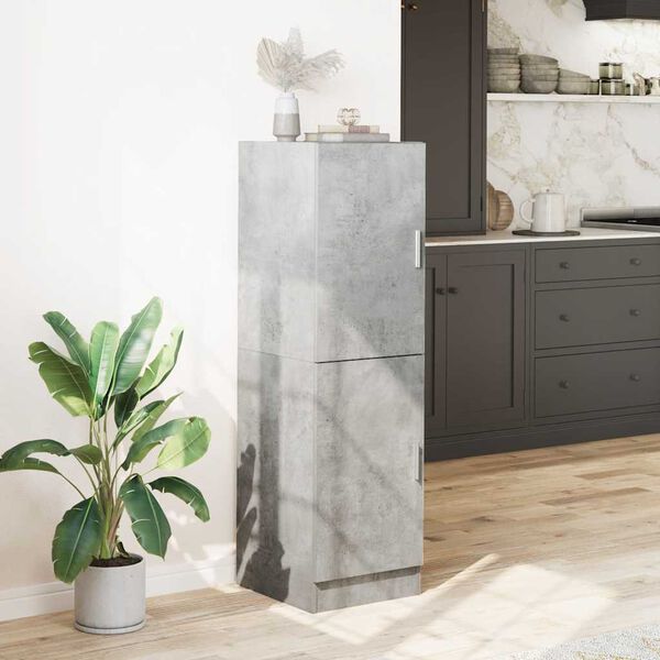 vidaXL Kitchen Cabinet Concrete Gray Engineered Wood Medium