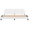 vidaXL Bed Frame with LED without Mattress "Zadar" White 76"x79.9"