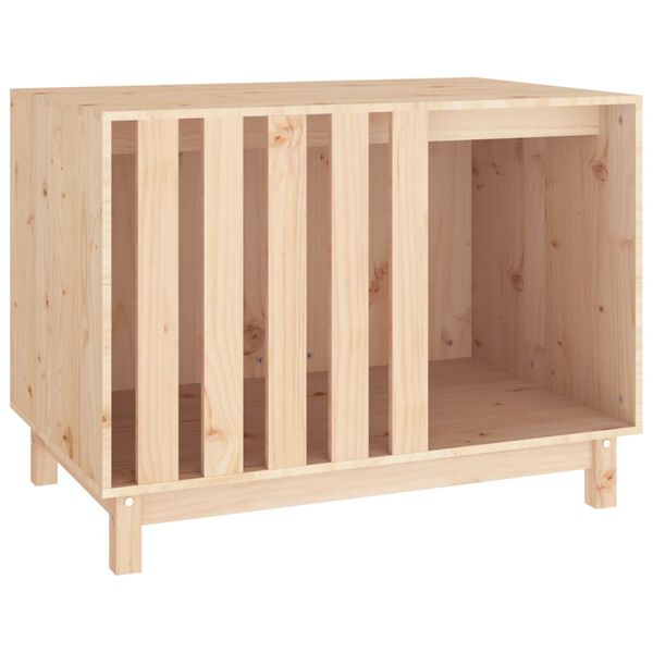 vidaXL Dog House Natural Wooden Solid Pine Wood