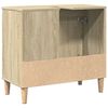 vidaXL Bathroom Cabinet Sonoma Oak Engineered wood, solid eucalyptus wood