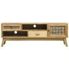 vidaXL TV Cabinet Brown MDF, Pine wood Medium Brown TV Cabinet