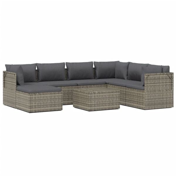 vidaXL Garden Lounge Set Grey, Dark grey