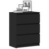 vidaXL Sideboard Black Engineered wood Medium Black Sideboard