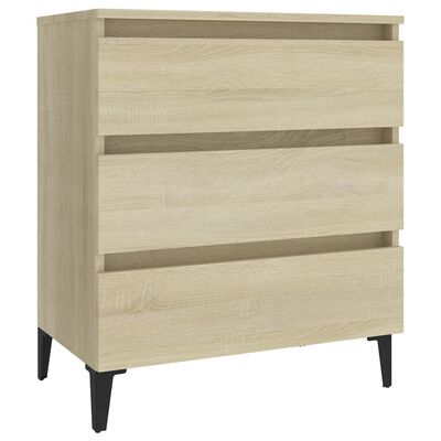 vidaXL Sideboard Sonoma Oak 23.6"x13.8"x27.2" Engineered Wood