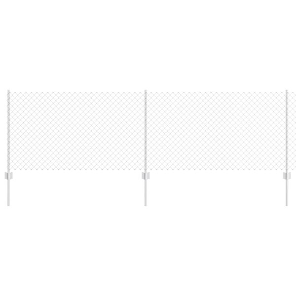 vidaXL Fence and Post Silver 2.62 x 82.02 ft Steel