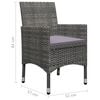 vidaXL Dining Set Gray, Dark Gray