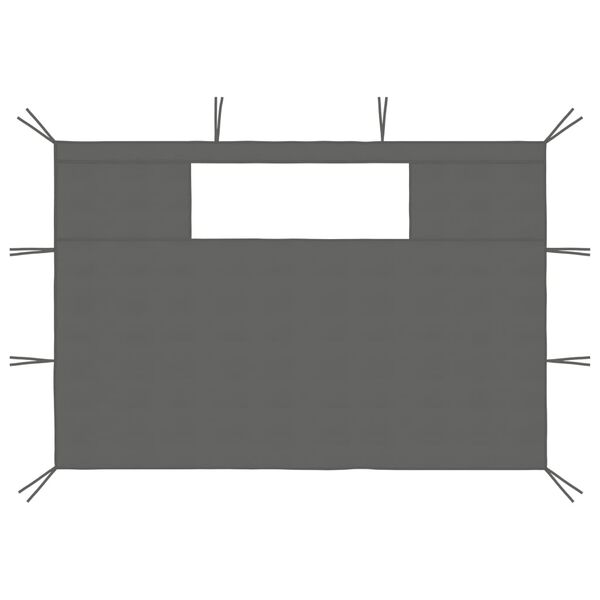 vidaXL Gazebo Sidewalls with Windows 2 pcs Anthracite