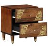 vidaXL Bedside Cabinet 2 pcs Honey Brown 15.75 x 12.99 x 18.11 in