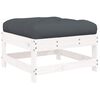 vidaXL Garden Footstool White, Anthracite