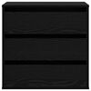 vidaXL Drawer Cabinet Black 23.62 x 16.14 x 22.83 in Engineered Wood