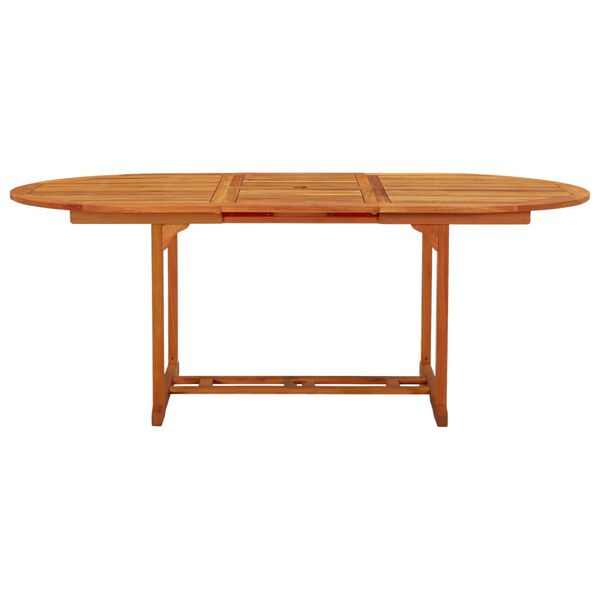 vidaXL Garden Table Reddish-brown Solid eucalyptus wood Medium