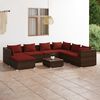vidaXL Garden Lounge Set Brown and Cinnamon Red