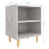 vidaXL Bed Cabinet Concrete Grey Engineered wood, Solid eucalyptus wood