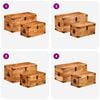 vidaXL Storage Box Rough Mango Wood Multiple Sizes Included Sturdy