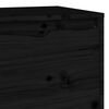 vidaXL TV Cabinet Black Solid Pine Wood Medium TV Cabinet Rectangular