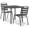vidaXL Bistro Set Dark Grey E-coated and powder-coated steel Standard