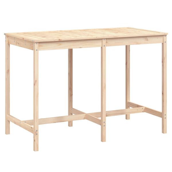 vidaXL Garden Table Natural Pine Solid pine wood (untreated) Large