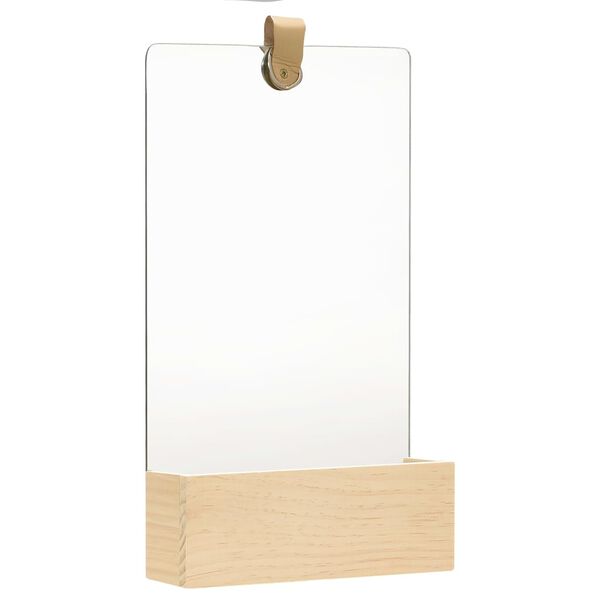 vidaXL Wall Mirror Variable wood tone due to natural variance