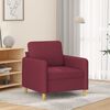 vidaXL Sofa Chair Wine Red 100% Polyester Fabric, Foam, Metal, Textilene